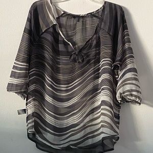 sheer striped top